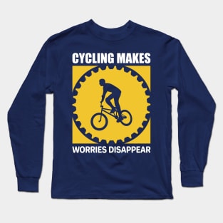 Cycling makes worries disappear Cyclist T-shirt design 2022. Long Sleeve T-Shirt